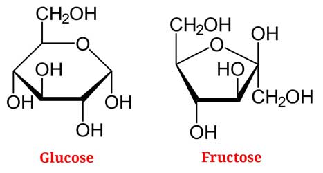 glukosa fruktosa struktur