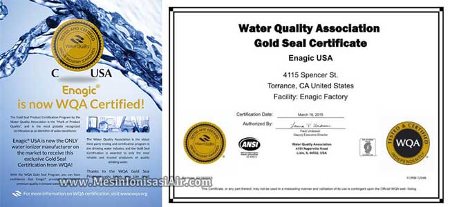 sertifikasi wqa kangen water
