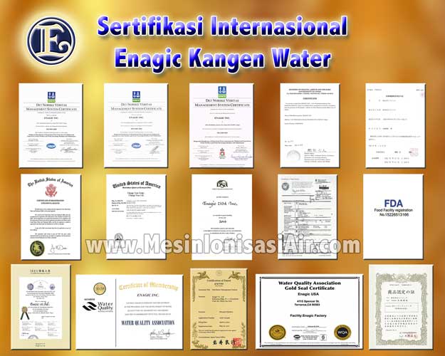 sertifikasi enagic kangen water