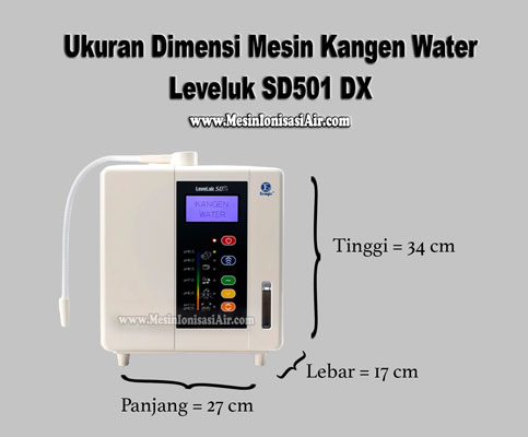 ukuran dimensi mesin kangen water leveluk sd501dx enagic indonesia kangen water indonesia 